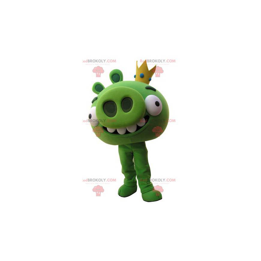 Angry Birds Maskottchen. Grünes Schweinemaskottchen -