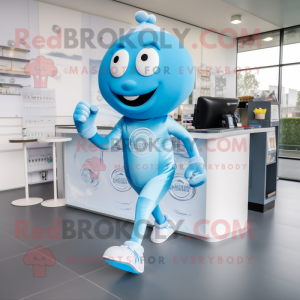 Himmelblå Champagne maskot...