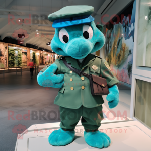 Turkisgrønn Beret maskot...