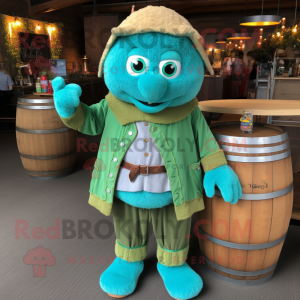 Turkis grøn øl maskot...