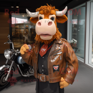 Brown Jersey Cow mascotte...