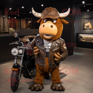 Brown Jersey Cow mascotte...