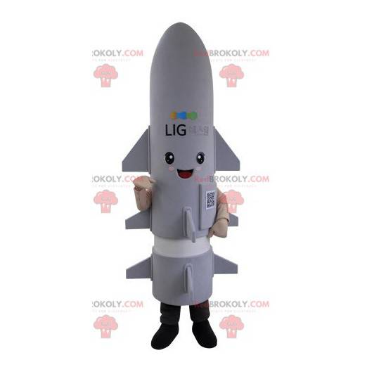 Kæmpe grå raket missil maskot - Redbrokoly.com