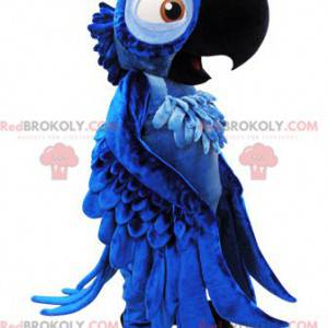 Blu beroemde blauwe papegaai mascotte uit de cartoon Rio -