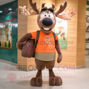 nan Elk mascot costume character dressed with a Shorts and Tote bags