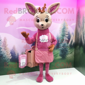 Pink Roe Deer mascotte...