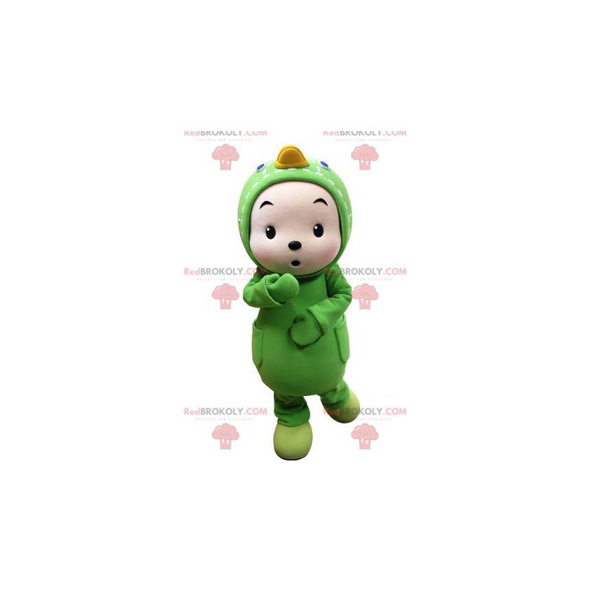 Maskot dítěte maskovaný jako zelená kachna - Redbrokoly.com Maskot dítěte maskovaný jako zelená kachna - Redbrokoly.com