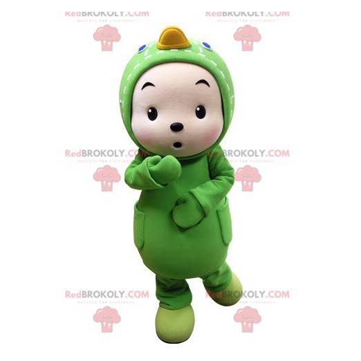 Kindmascotte vermomd als een groene eend - Redbrokoly.com