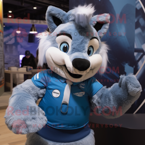 Blue Say Wolf maskot...