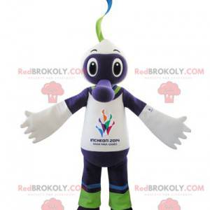 White and green purple creature mascot - Redbrokoly.com