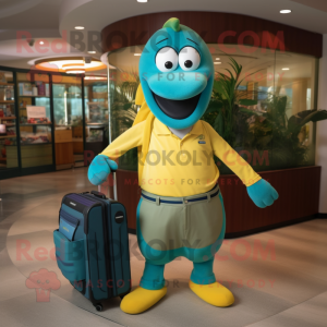 Teal Baa maskot kostym...