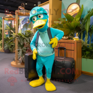 Postava maskota Teal Banana...