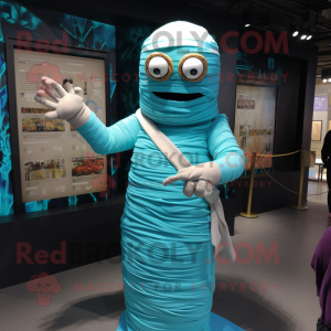Turquoise mummie mascotte...