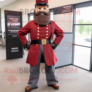 Rust Civil War Soldier mascot costume character dressed with a Suit Pants and Digital watches