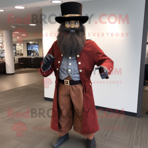 Rust Civil War Soldier mascot costume character dressed with a Suit Pants and Digital watches