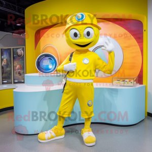 Gult armband maskot kostym...