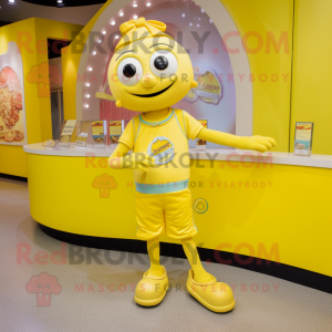 Gult armband maskot kostym...