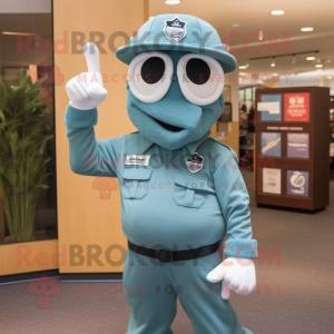 Teal Soldier mascotte...