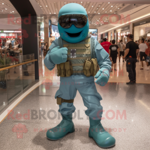 Teal Soldier mascotte...