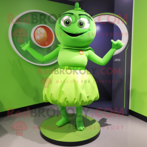 Limegrønt anheng maskot...
