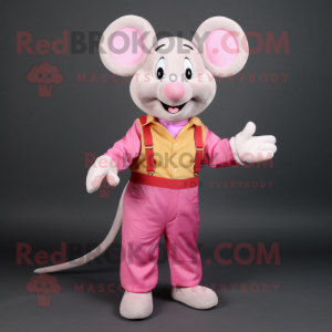 Pink Mouse mascotte kostuum...