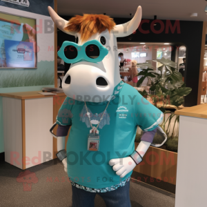 Teal Guernsey Cow...