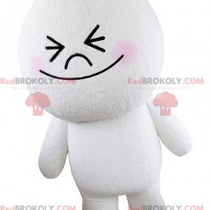 Mascotte de gros bonhomme blanc rond et mignon - Redbrokoly.com