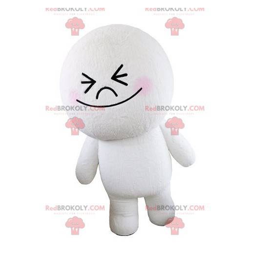 Grande mascotte uomo bianco rotondo e carino - Redbrokoly.com