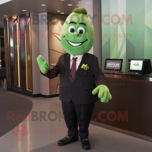 Olive Beet mascot costume character dressed with a Suit Jacket and Ties