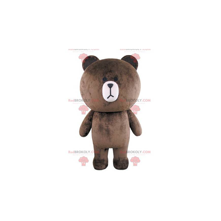 Big plump and brown teddy bear mascot - Redbrokoly.com