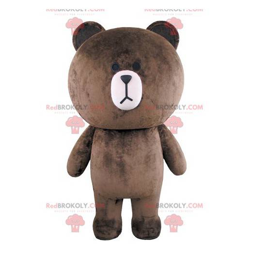 Mascotte de gros nounours dodu et marron - Redbrokoly.com