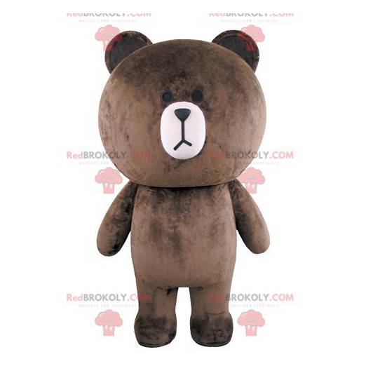 Mascotte grande orsacchiotto paffuto e marrone - Redbrokoly.com