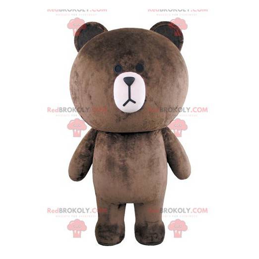 Mascotte grote, dikke en bruine teddybeer - Redbrokoly.com