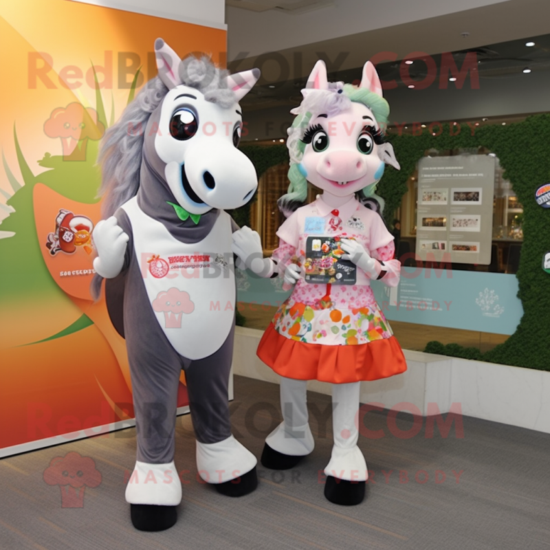 nan Mare mascot costume character dressed with a Midi Dress and Keychains nan Mare mascot costume character dressed with a Midi Dress and Keychains