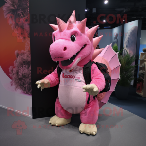 Pink Stegosaurus maskot...