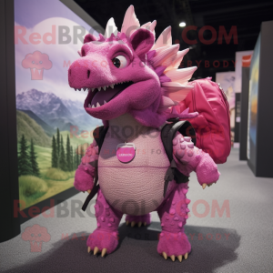Roze Stegosaurus mascotte...
