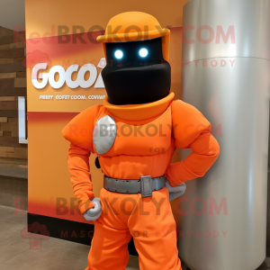 Orange Gi Joe maskot kostym...