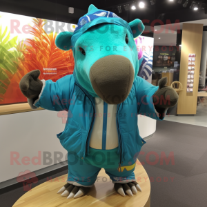 Turquoise Tapir mascotte...