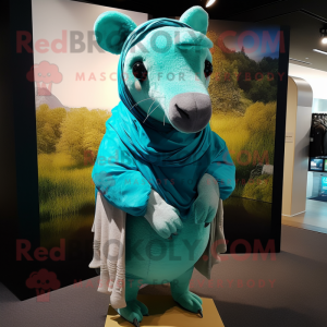 Turquoise Tapir mascotte...