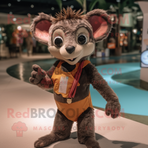 Bruin Aye-Aye mascotte...