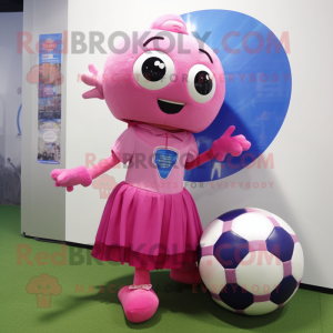 Pink Soccer Ball mascotte...