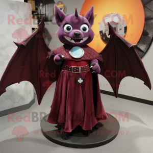 Maroon Bat maskot-kostume...
