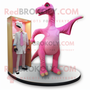 Pink Brachiosaurus maskot...