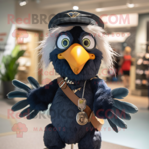 Navy Harpy mascot costume character dressed with a Overalls and Bracelets