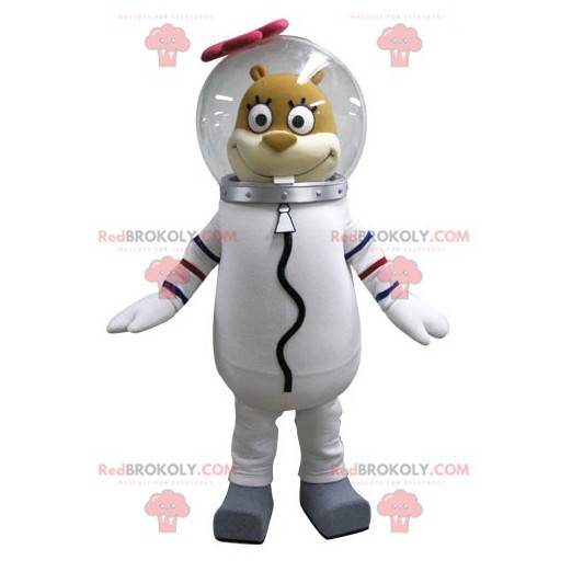 Mascot Sandy ardilla personaje famoso en Bob Esponja -