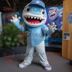 Sky Blue Megalodon mascotte...