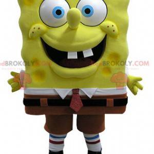 Mascot Bob Esponja personaje de dibujos animados famoso -