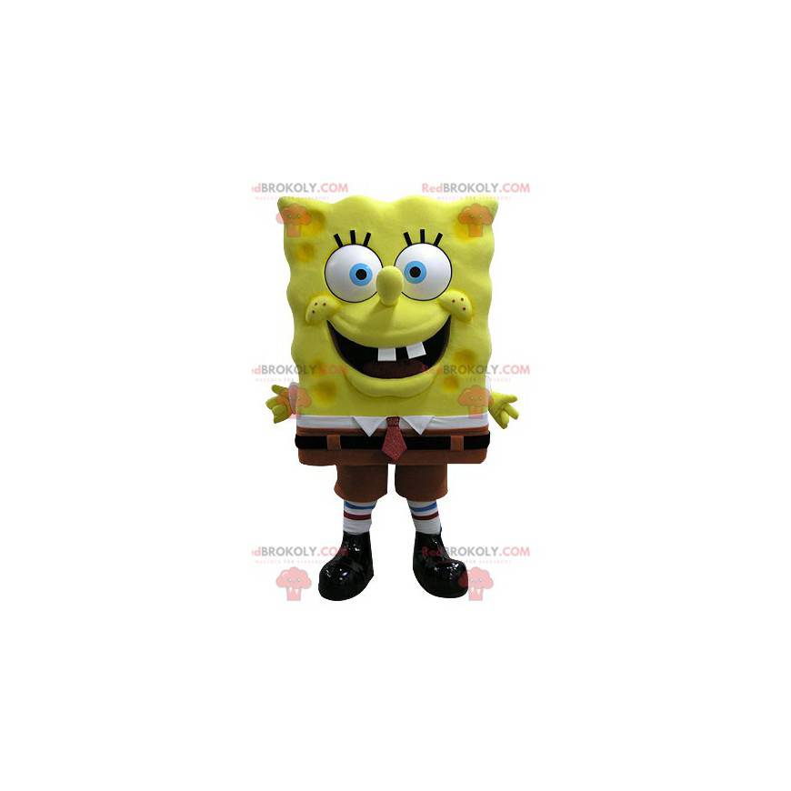 Mascot Bob Esponja personaje de dibujos animados famoso -