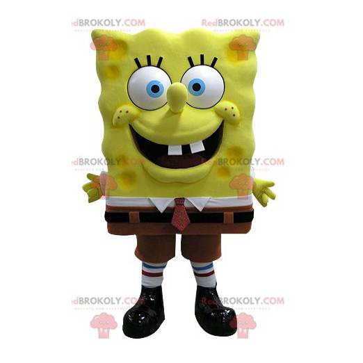 Mascot Bob Esponja personaje de dibujos animados famoso -