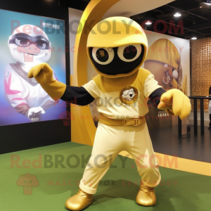 Gouden Ninja mascotte...